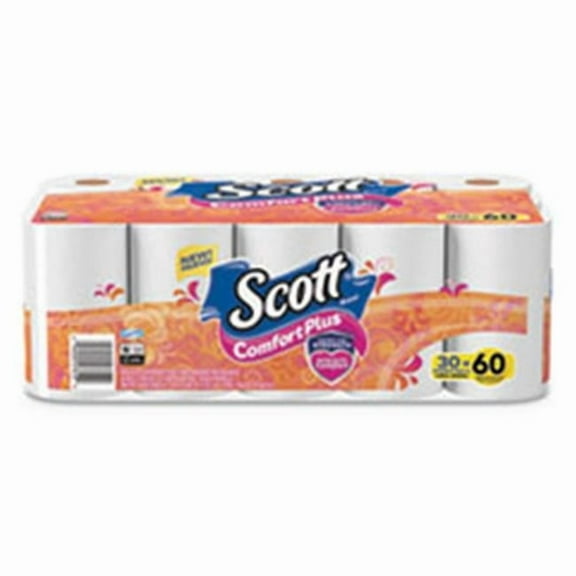 Kimberly Clark KCC 231 Sheets Double Roll Comfort Plus Toilet Bath Tissue Paper, White - 2 Per Case - 30 Roll Per Pack