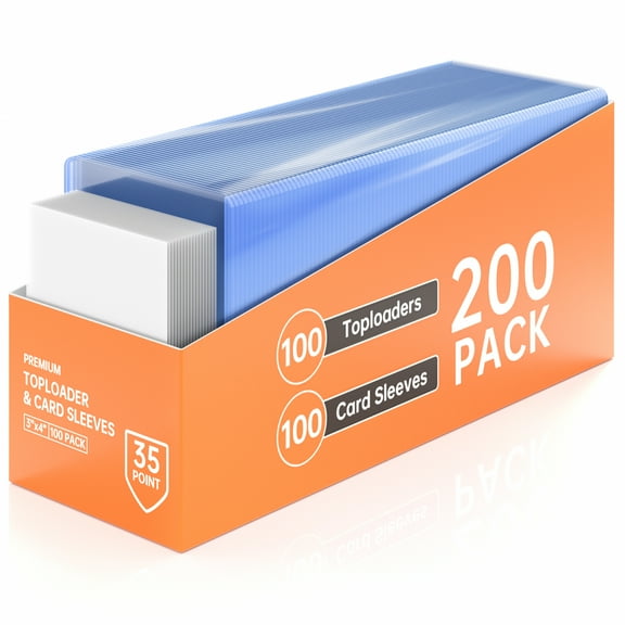 XUEYU 200-Piece Hard Top Loaders, 3" x 4" Card Sleeves with PSA Graded Compatibility, Combined with Card Films for Dual Protection, Designed for Baseball Card Enthusiasts & Professional Graders
