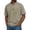 Beige, variant on Henley Shirts for Men Vintage Distressed Cotton Shirts Short Sleeve Acid Washed Tee Shirts with Button Placket Oversized Pullover Gray XL