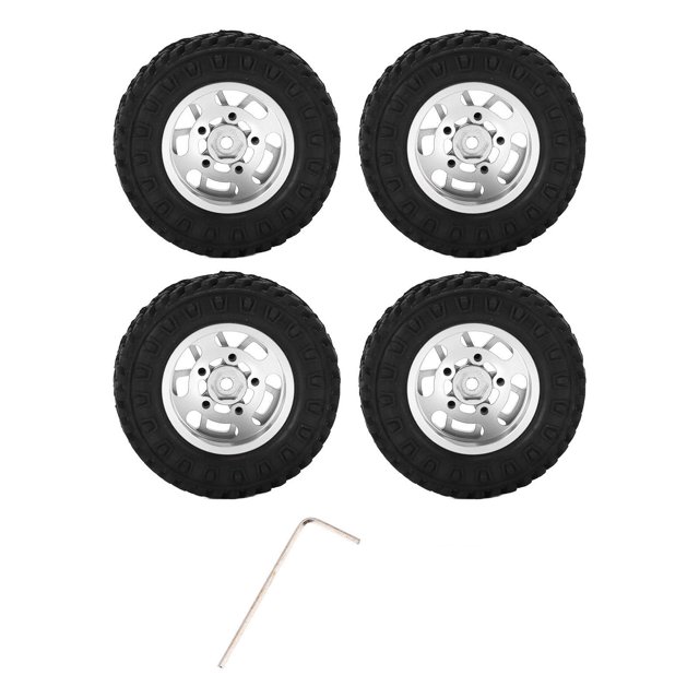 Metal Wheel Rim Rubber Tire,4pcs 7mm Metal Wheel Wheel Rim Rubber Tire Wheel Rim Rubber Tirefor AXIALSC Top-Notch Performance