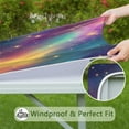 thumbnail image 6 of Colorful Galaxy Pattern Square Fitted Tablecloth with Elastic Edge,Square Table Cover,Washable Elastic Table Cover for Home Kitchen Party Decor 36"x36", 6 of 6