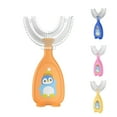 thumbnail image 1 of Advancent Cepillo de portátil de silicona en forma de U para niños pequeños, cepillo de de doble cara para entrenamiento de bebés Suministros de limpieza para el hogar naranja S Advancent HA009117-07, 1 of 1