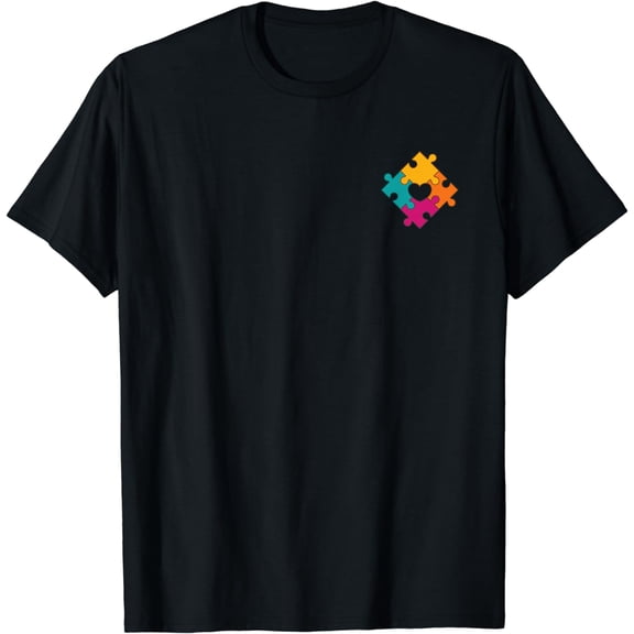 Pocket Puzzle Piece Autism Awareness T-Shirt