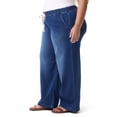 thumbnail image 3 of Gloria Vanderbilt Swan Series Women's Plus Drawstring Pull On Wide Leg Jeans, Sizes 0X-4X, 3 of 5
