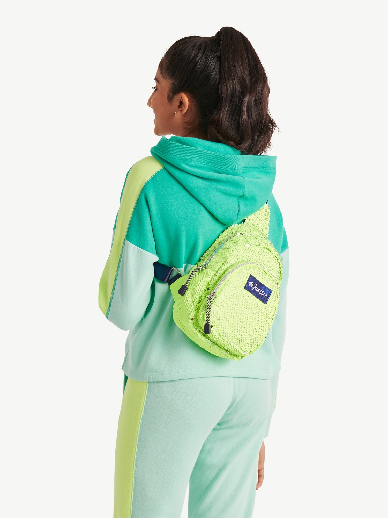 Justice Girl's Dome Sling Bag, Lime