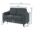 thumbnail image 6 of Soscana Small Sofa Couch Loveseat, 2 Seater Sofa for Living Room Apartment Bedroom Studio Office Small Space,Dark Gray, 6 of 10