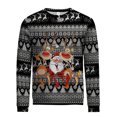 thumbnail image 4 of SRZYMJ Christmas Sweatshirts for Men Funny Crew Neck Pullover Long Sleeve Shirts with Christmas Print Tops Sweater, 4 of 7