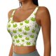 thumbnail image 2 of Fotbe Green Frog Sujetador Deportivo Largo sin Aros para Mujer con Almohadillas y Soporte Medio, Transpirable y Absorbente, Camiseta Tipo Chaleco o Tank Top-XX-Large, 2 of 8