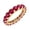 Yellow Gold, variant on July - Round Cut Red Ruby Eternity Band
