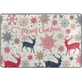 thumbnail image 4 of SKYSONIC Retro Christmas Deers Non-Slip Area Rug, Ethnic Snowflakes Floor Carpet Comfort Floor Mats Decor for Indoor Front Porch Living Room Bedroom Kitchen, 36"x24", 4 of 5