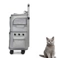 thumbnail image 4 of Mochila transportadora para mascotas Bling Bling con doble compartimento color gris, 4 of 10