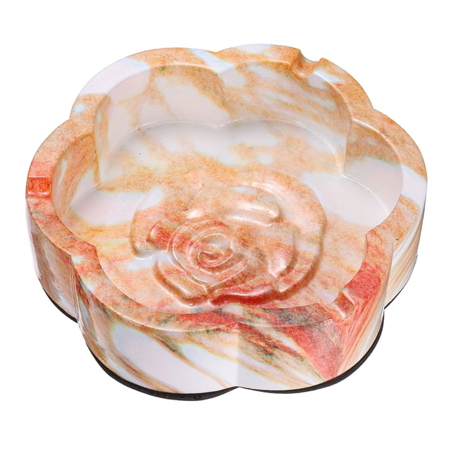 Cenicero de cerámica Uxcell, cenicero moderno de flores de 5.1 pulgadas para hombres, ceniceros de mesa para regalo, interior, exterior, patio, hogar, bar, oficina, centros comerciales, naranja