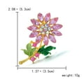 thumbnail image 3 of Pgeraug gifts for women Sunflower Sunflower Rhinestone Flower Brooch Fashion All Match Pin Buckle Female brooch brooch Pink, 3 of 3