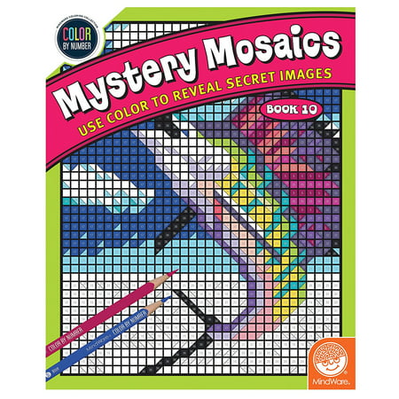Color By Number Mystery Mosaics: Book 10, TOYS THAT TEACH: Studies show that color coded puzzles are one of the best tools for teaching children high-level.., By