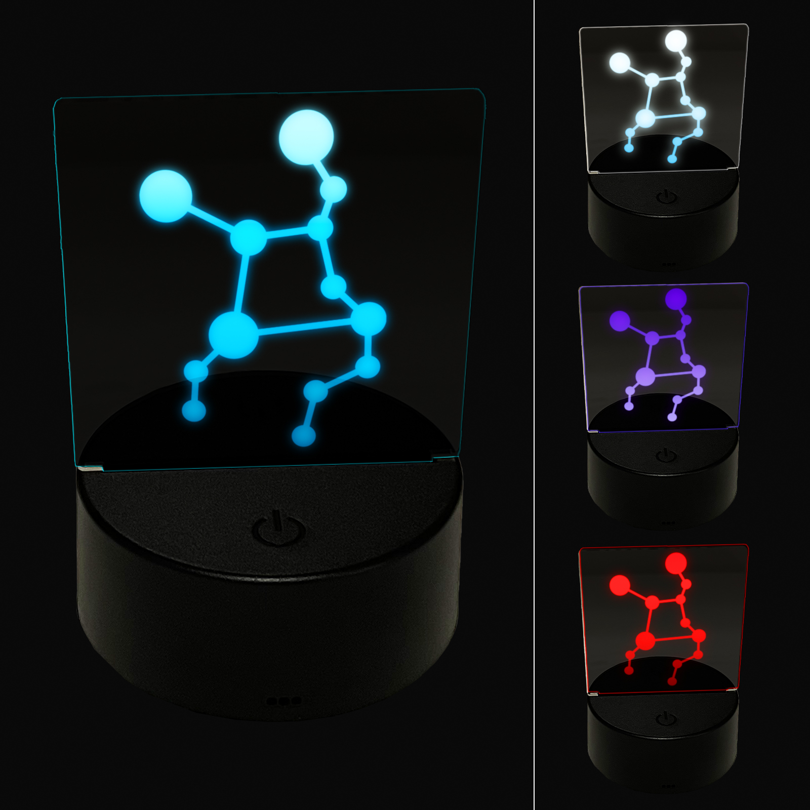 Virgo Zodiac Star Constellations LED Night Light Sign 3D Illusion Desk Nightstand Lamp