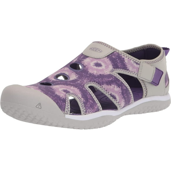 KEEN Stingray Closed Toe Water Sandals, Multi/Tillandsia Purple, 3 US Unisex Big Kid