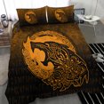 thumbnail image 5 of Juego de Cama Vikingo Fenrir Vikingo Tatuaje 3D Versión Dorada Juego de Cama Rlt12, 5 of 5
