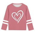 thumbnail image 6 of Riecok Valentine's Day Kids T shirts Crew Neck Short Sleeve Toddler Kids Girls Comfortable Shirt Kids Clothes Toddler Kids Girls Summer Tops Watermelon Red 9 T, 6 of 6