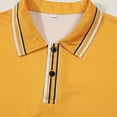 thumbnail image 5 of Polo Shirts for Men Short Sleeve Button Tees Shirts Loose Fit Yellow Men's Fashion, 5 of 7