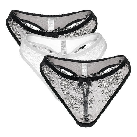 

Varsbaby Thongs for Women Sexy See Through Thong Underwear Women 3 Pack