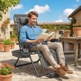 thumbnail image 2 of Outsunny Chaise Longue Zéro Gravité, Chaise de Patio Inclinable avec Porte-Gobelet, 2 of 10