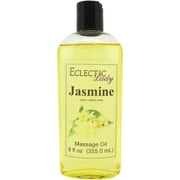Jasmine Massage Oil by Eclectic Lady, 8 oz, Sweet Almond Oil and Jojoba Oil
