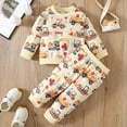 thumbnail image 4 of RUTAYY Children Boys Outfit Sets Valentine'S Day Tractor Print with Hearts Graphic Tops and Pants 2 Piece Relaxed Holiday Sets, 4 of 9