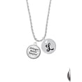 thumbnail image 2 of Delight Jewelry Silvertone Domed Stronger Braver Smarter Silvertone Script Initial Disc - L - Charm Necklace, 20"+3", 2 of 4