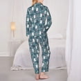 thumbnail image 6 of Wukai Forest Rabbit Print Women's Pajama Set - Soft Long Sleeve Sleepwear for Comfort and Style-Small, 6 of 9