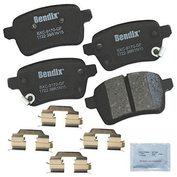 Bendix Premium Copper Free CFC1722 Ceramic Brake Pad (with Installation Hardware Rear)