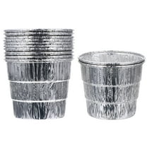 FELTECHELECTR BBQ Grease Bucket Liner Silver Galvanized Foil 12pcs