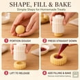 thumbnail image 7 of Creative Double-Ended Pastry Mold, 2-in-1 Double Sided Pastry & Mooncakes Mold, Detachable ABS Moon Cake Mold Press, Easy Cleaning, Household Pastry DIY for Family Baking, 1 Pcs, 7 of 7