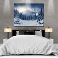 thumbnail image 3 of HFDF Canvas Wall Art Winter Mountain Snow Covered Trees Pictures Modern Wall Decor Gallery Canvas Wraps Giclee Print Stretched and Ready to Hang 20x16inch Framed, 3 of 6