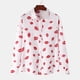 thumbnail image 2 of Hombres Labio Impreso Turndown Collar Botón de manga larga Otoño Abajo Camisa Tops Blusa Pompotops oipoqjl25734, 2 of 9