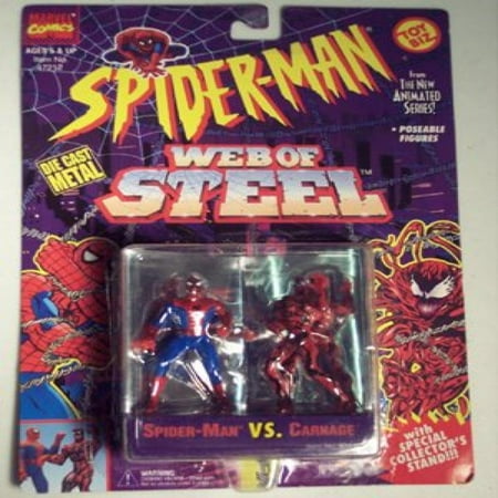 - Spiderman Web Of Steel Die Cast Metal Collectible Figures - Spiderman vs Carnage