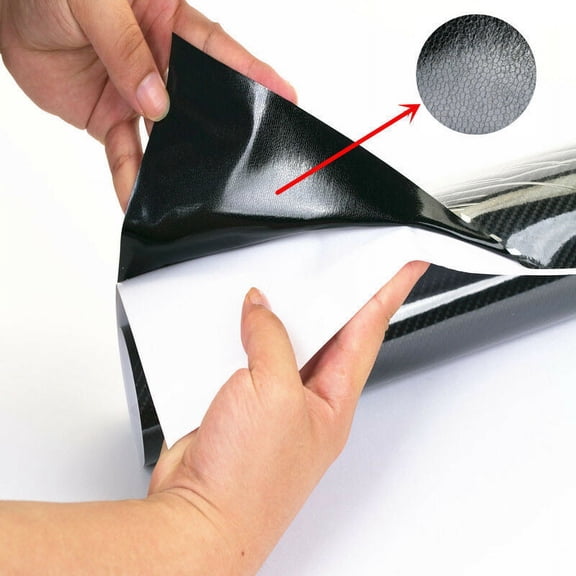 12"x60" Car Decal 5D Ultra Shiny Gloss Glossy Black Carbon Fiber Vinyl Wrap Sticker Decal