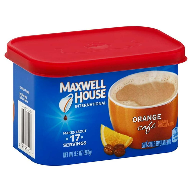 Maxwell House Orange Flavored Cafe Style Instant Beverage Mix