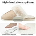thumbnail image 3 of Ecetana Women's Comfy Faux Fur Slippers Memory Foam Slip-on House Shoes, 3 of 6