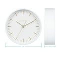 thumbnail image 2 of La Crosse Clock 6 inch Etta White-Finish Metal Silent Quartz Wall/Table Clock, 404-3715, 2 of 8