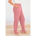 thumbnail image 3 of Roaman's Women's Plus Size Petite Plus Size Soft Knit Relaxed Pull-On Straight Leg Pant, 3 of 6