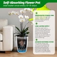 thumbnail image 5 of Yesurprise 16Inches Tall Planters Set of 2, Plant Pots, Self Watering Pots for Indoor Plants, Flower Pots With Built-In Drainage and Visual Water Level Design, for Patio, Porch, Living Room, 5 of 7