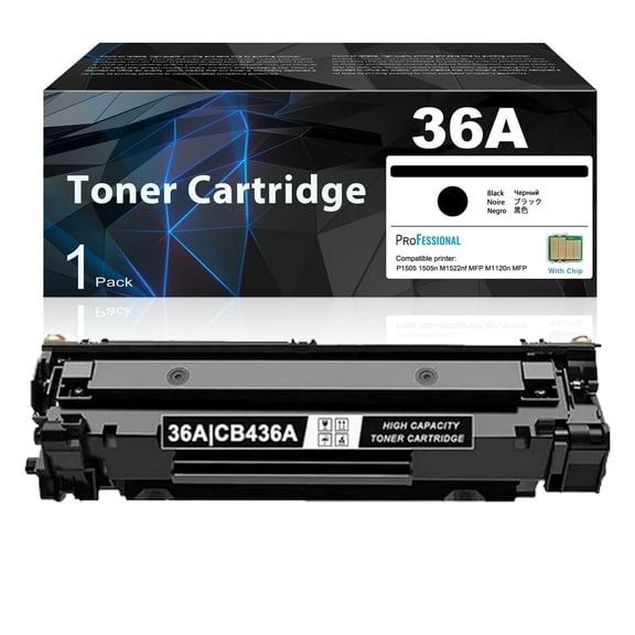 36A CB436A Toner Cartridge Black Compatible for HP 36A CB436A Toner for M1522n P1505n Printers