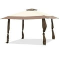 thumbnail image 3 of Resenkos 13' x 13' Brown & Beige Pop-Up Outdoor Canopy, Waterproof, 3 of 12