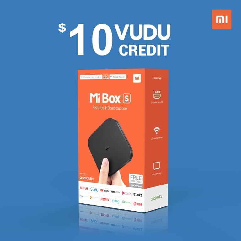Free Shipping! Xiaomi Mi Box S 4K HDR Android TV, Smart Ultra HD