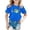 Blue, variant on Kids' Neon Graphic Print T-Shirt, Cool 3D Design, Short Sleeve, Casual Comfort for Boys & Girls (8-12 Years)