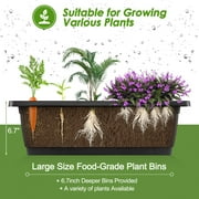Funcid 4 ft Vertical Garden 5-Tier Raised Garden Bed Planter Box for Patio Balcony Flower Herb Freestanding Garden Planter Black, 26×22.75×45