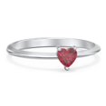 thumbnail image 1 of Heart Birthstone Ring - Ruby (July), 1 of 6