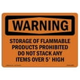 thumbnail image 1 of SignMission OS-WS-A-1824-L-12420 18 x 24 in. OSHA Warning Sign - Storage of Flammable Products Prohibited, 1 of 1