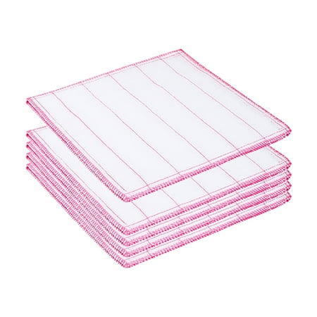 

Cotton Yarn Absorbent Dishwashing Towel Household Kitchen Cleaning Cloth Non Stick Scouring Pad 5 Pieces A Pack