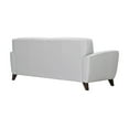 thumbnail image 3 of Jedd Genuine Dove Grey Leather Sofa with Brown Wood Legs, 3 of 5